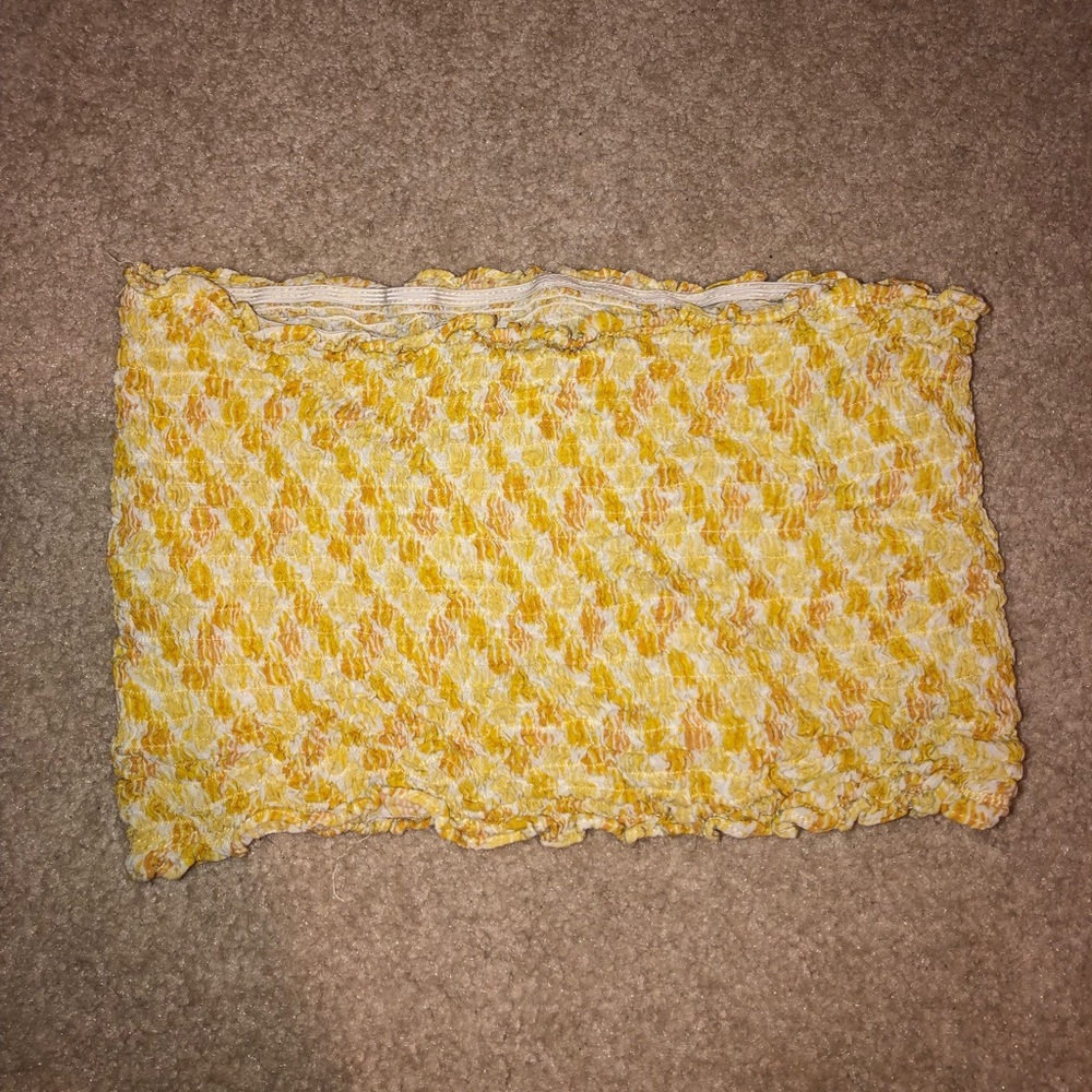 Yellow tube top!